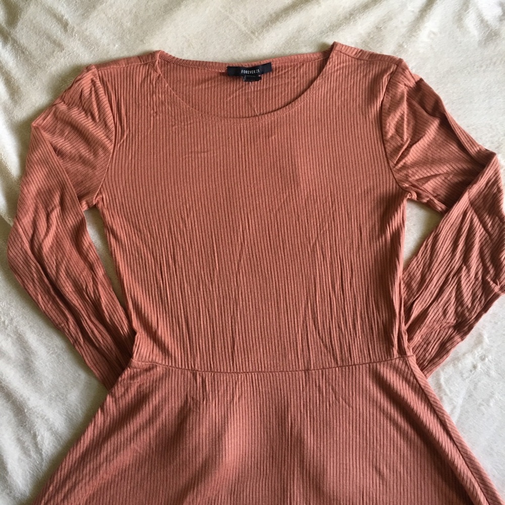 Brown Fall Skater Dress